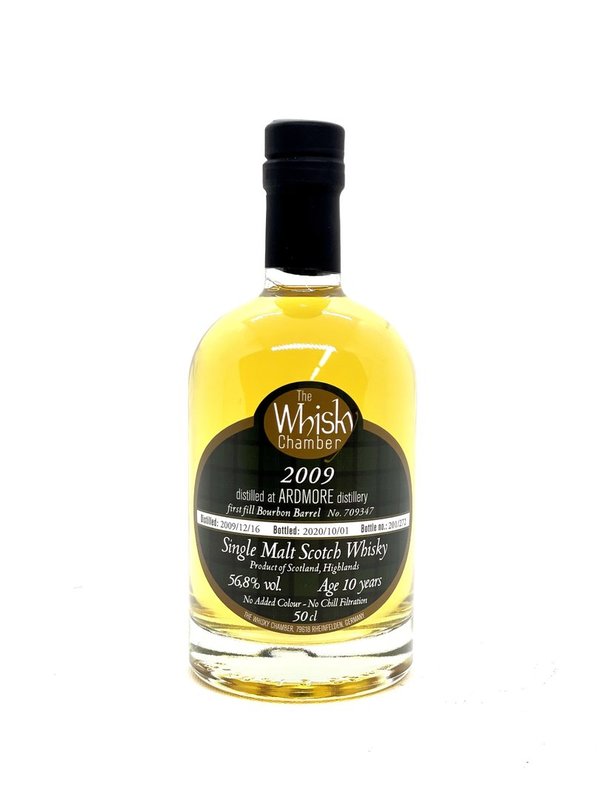Ardmore 10 2009-2020, First Fill Bourbon Barrel, 56,8% - The Whisky Chamber