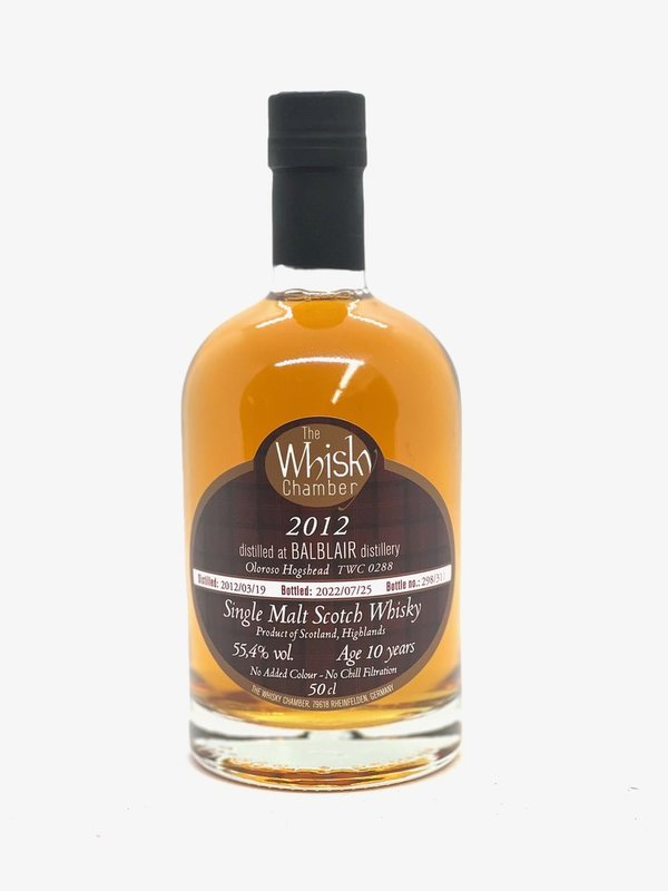 Balblair 10 2012-2022, Oloroso Hogshead, 55,4% - The Whisky Chamber