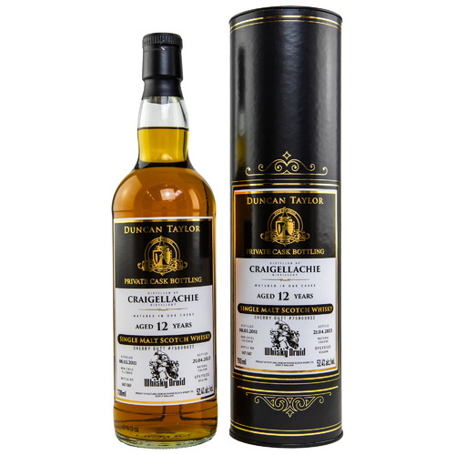 Craigellachie 12 2011-2023, Sherry Butt, 52,4% - Whisky Druid - Duncan Taylor